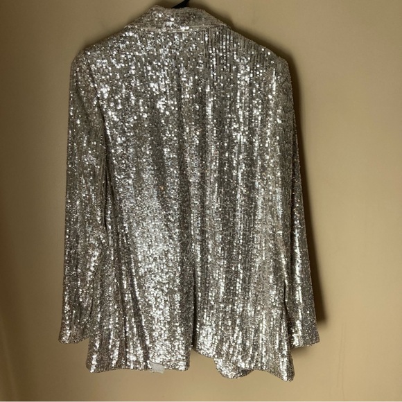 Express Women’s NWT Sequin Open Front Blazer; Size Medium - Picture 7 of 7